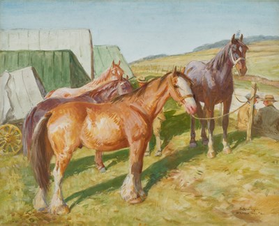 Lot 1042 - John Atkinson (1863-1924) "Brough Hill" Signed,...