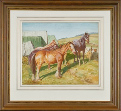 Lot 1042 - John Atkinson (1863-1924) "Brough Hill" Signed,...