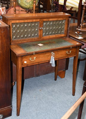 Lot 1332 - A Cross Banded Mahogany Writing Desk, with...