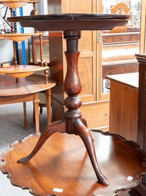 Lot 1341 - A George III Mahogany Tilt Top Tripod Table,...