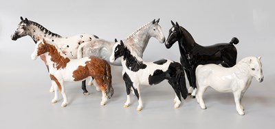 Lot 407 - Beswick Horses, comprising Appaloosa Stallion,...