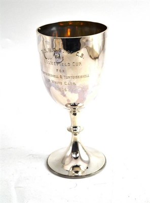 Lot 290 - A silver cup, inscribed 'The Holmefield Cup'