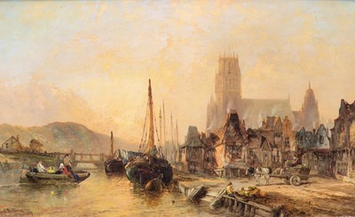 Lot 445 - Alfred Montague (1832-1883) "Dordrecht" Signed...