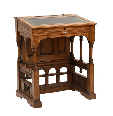 Lot 527 - A Late Victorian Oak Clerks' Desk, in the...