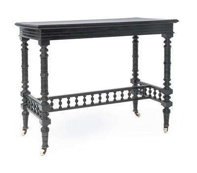 Lot 624 - An Aesthetic Movement Ebonised Side/Hall Table,...