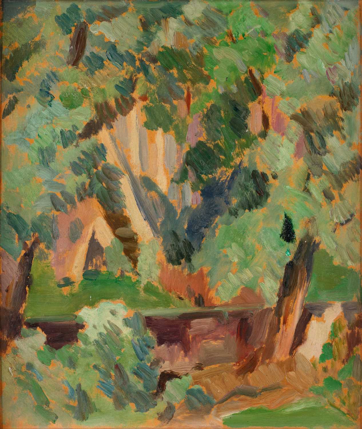 Lot 57 - Elliott Seabrooke (1886-1950) Wooded landscape...