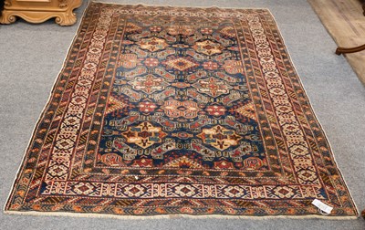 Lot 1285 - Shirvan Kuba Rug, the mid-indigo field of...