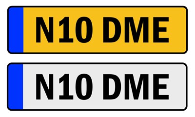 Lot 732 - Cherished Registration N10 DME, with retention...