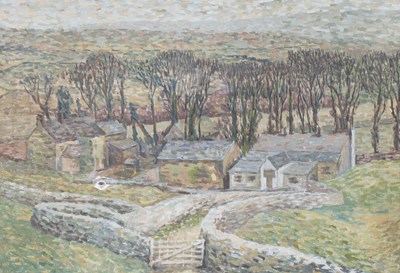 Lot 1059 - British School (20th century) Farmstead in an...