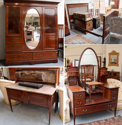 Lot 1189 - A Group of Edwardian Mahogany Bedroom...