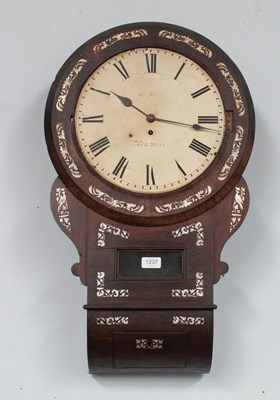 Lot 1237 - A Rosewood Mother of Pearl Inaid Drop-Dial...
