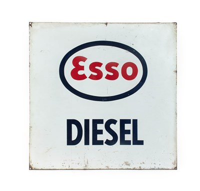 Lot 749 - ESSO DIESEL: A Single-Sided Enamel Advertising...