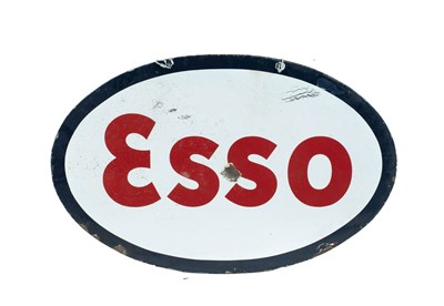 Lot 769 - ESSO: An Oval Double-Sided Enamel Advertising...