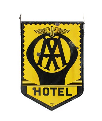 Lot 782 - AA HOTEL: A Single-Sided Enamel Advertising...