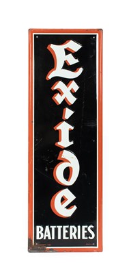 Lot 777 - EXIDE BATTERIES: A Single-Sided Enamel...