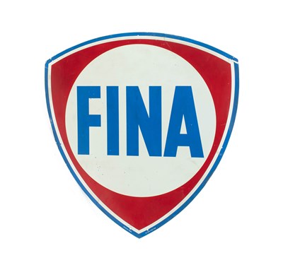 Lot 740 - FINA: A Single-Sided Aluminium Advertising...