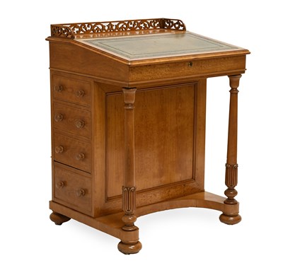 Lot 570 - A Victorian Satinwood Davenport, 3rd quarter...