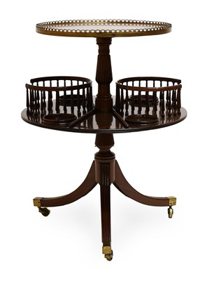 Lot 374 - A Regency Mahogany and Brass-Mounted Two-Tier...