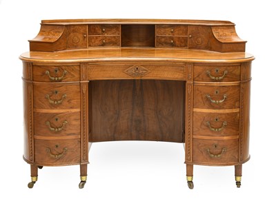 Lot 543 - A Victorian Figured Walnut Kidney-Shaped...
