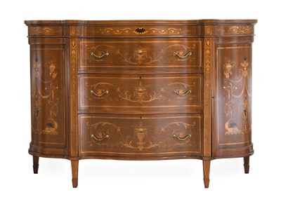 Lot 448 - An Edwardian Mahogany and Marquetry-Inlaid...