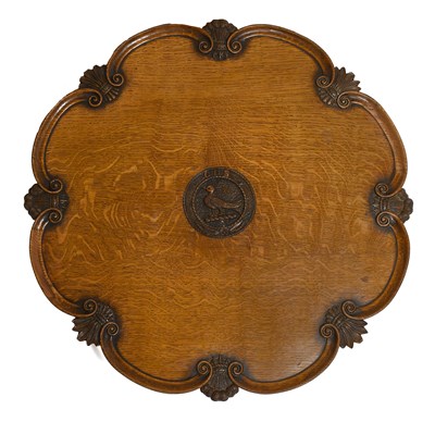 Lot 545 - A Victorian Carved Oak Lazy Susan, late 19th...