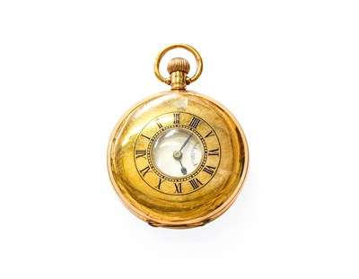 Lot 208 - A 9 Carat Gold Half Hunter Pocket Watch