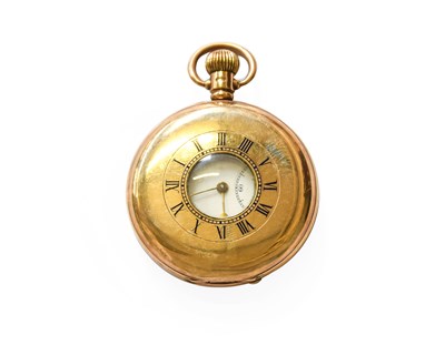 Lot 214 - A 9 Carat Gold Half Hunter Pocket Watch