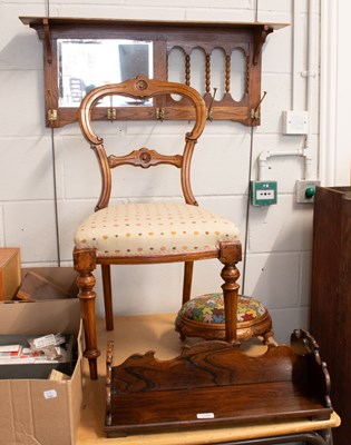 Lot 1109 - A Victorian Rosewood Double-Sided Book Trough,...