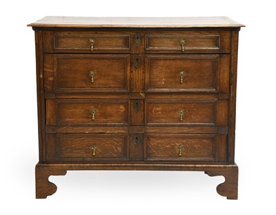 Lot 462 - A William III Oak Straight-Front Chest of...