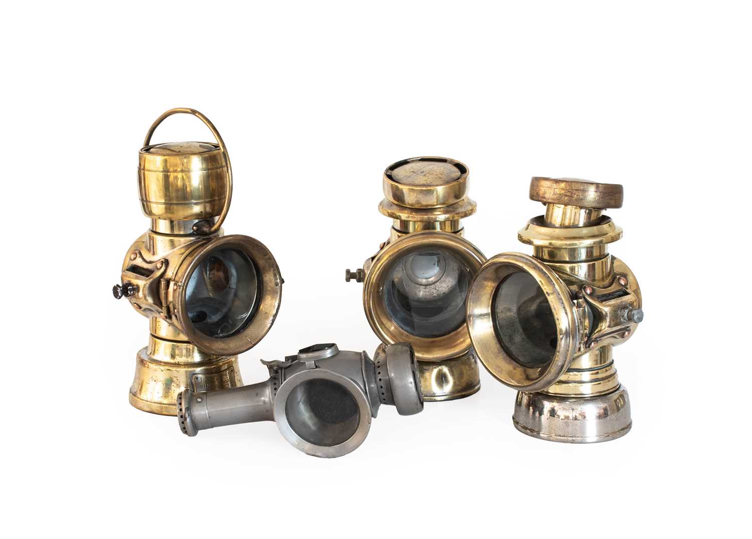 Lot 621 - A Pair of Edwardian Lucas F141 Car Lamps,