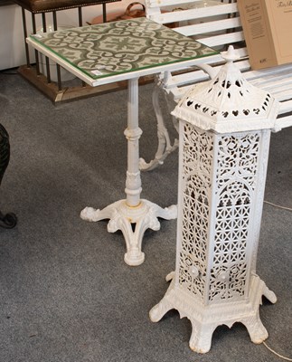 Lot 1135 - A Victorian White-Painted Table Base, with...