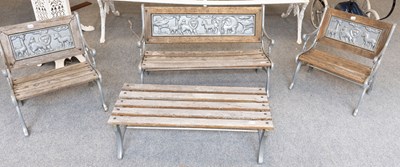 Lot 1133 - A Child's Garden Set, comprising: a slatted...