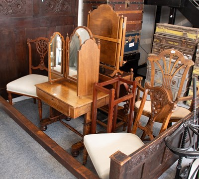 Lot 1185 - A Group of Furniture, comprising: two triptych...