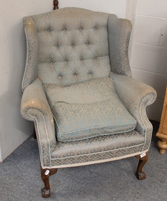 Lot 1204 - A 1920s Mahogany Framed Wing Chair, 85cm by...