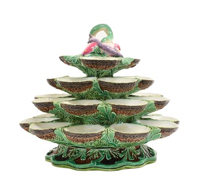 Lot 232 - A Minton Majolica Oyster Stand, 1862-1872,...