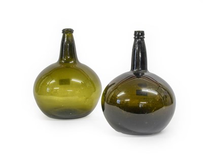 Lot 70 - A Green Glass Apothecary Demijohn 31cm high...