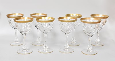 Lot 467 - A Set of Eight Moser "Lady Hamilton" Pattern...