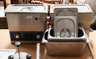 Lot 212 - Two Ultrasonic Cleaning Tanks