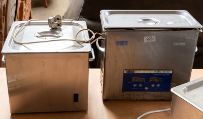 Lot 208 - Two Ultrasonic Cleaning Tanks