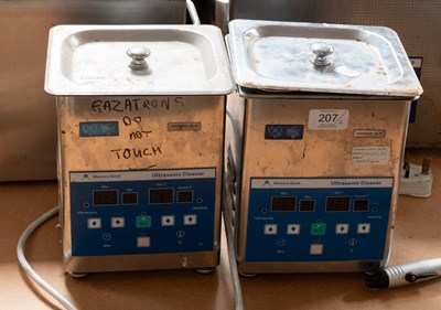 Lot 207 - Two Ultrasonic Cleaning Tanks