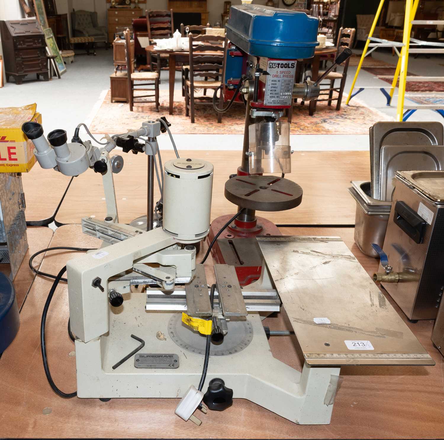 Lot 213 - A Suregrave Engraving Machine, 5 Speed Drill...