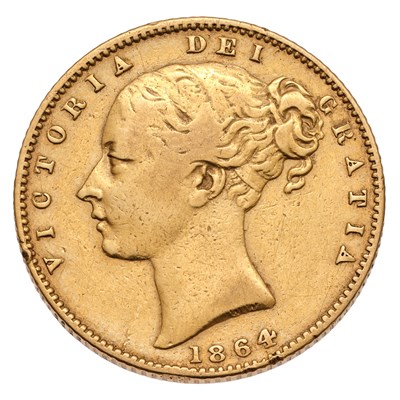 Lot 138 - Victoria, Sovereign 1864, die no. 27, (Marsh...