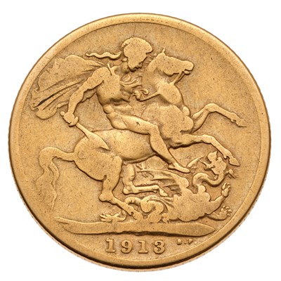 Lot 210 - George V, Sovereign 1913; fair