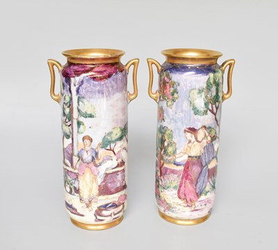 Lot 400 - A Pair of Royal Doulton Porcelain Twin...