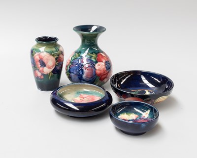 Lot 491A - Five Pieces of Moorcroft Pottery, including an...