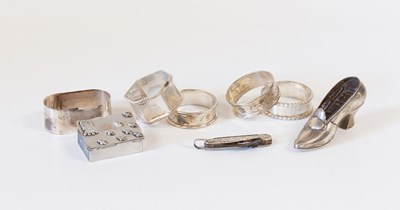 Lot 44 - A Collection of Assorted Silver, including an...