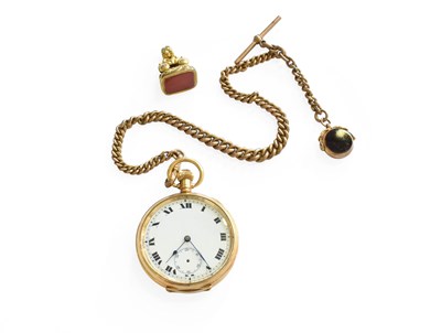 Lot 329 - An 18th Carat Gold Open Faced Pocket Watch,...