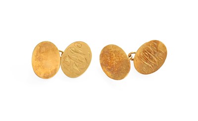 Lot 336 - A Pair of 18 Carat Gold Cufflinks