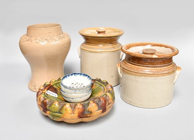 Lot 450 - A 19th Century Salt Glazed Stoneware Snuff Jar,...