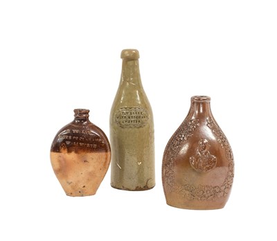Lot 32 - A Salt Glazed Stoneware Flask, early 19th...